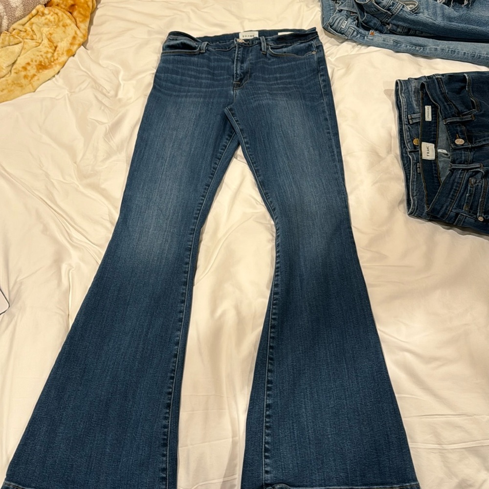 frame le high flare jeans